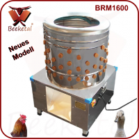 Elektrická bubnová škubačka na drůbež BEEKETAL BRM 1600 XL 142 prstů - na kuřata, kachny do 5 kg