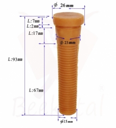 Škubací prsty BRM 25 mm pro škubačku drůbeže 1 ks