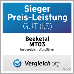 Vertikální plnička klobás (narážečka) Beeketal MT07 na 7L + 4 nástavce - německé ocenění narážečky MT03