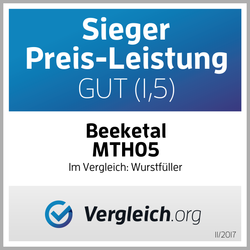 Vertikální plnička klobás (narážečka) Beeketal MT07 na 7L + 4 nástavce - německé ocenění narážečky MTH05