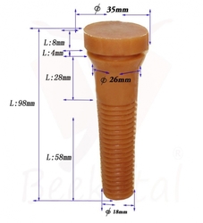 Škubací prsty BRM 35 mm pro škubačku drůbeže BRM 1800, 2250 1 ks