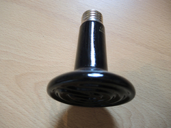 Keramický zářič - žárovka 75W E27 na zahřívání mladé drůbeže