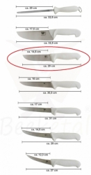 neměcký řeznický nůž BEEKETAL, rovné tuhé ostří 14,5 cm