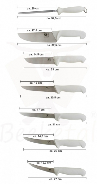 Sada německých řeznických nožů Beeketal 6ks + ocílka