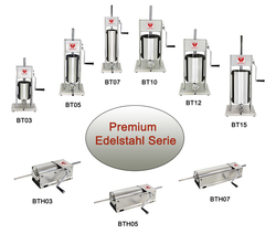 Vertikální plnička klobás (narážečka) Beeketal BT07 na 7L + 5 nerezových nástavců Vertikální plnička klobás (narážečka) Beeketal BT07 na 7L + 5 nerezových nástavců